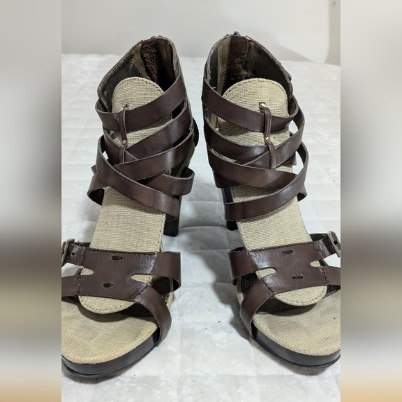 Sam Edelman Leather Strappy Heels 8M - Picture 12 of 12